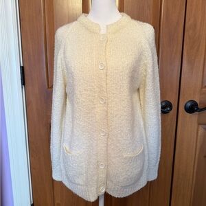 Vintage Laura Gayle Beige sweater cardigan size medium